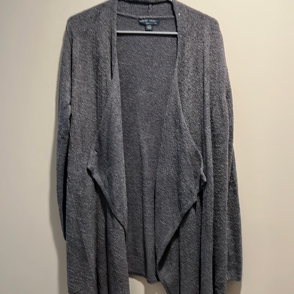 Barefoot Dreams Chic Lite Shawl Cardigan Charcoal Grey L/XL